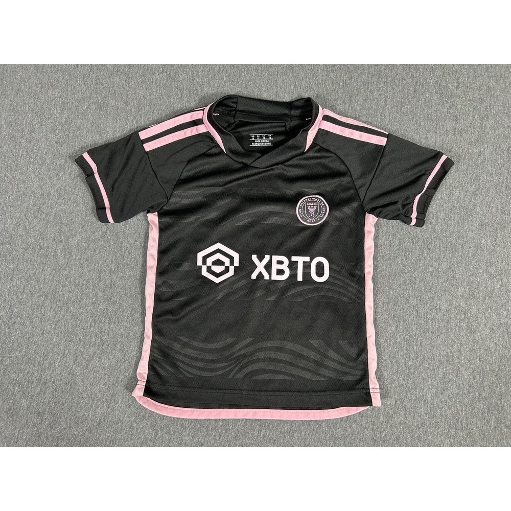 Inter Miami CF Messi #10 Youth Soccer Jersey Black Pink Size 18 Fan Version